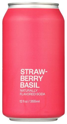 United Sodas Of America Soda Strawberry Basil - 12 Fo (12 Units)