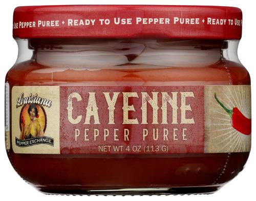 Louisiana Pepper Exchange Puree Pepper Cayenne - 4 Oz (12 Units)