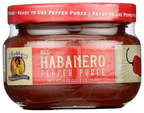 Louisiana Pepper Exchange Puree Red Habanero - 4 Oz (12 Units)