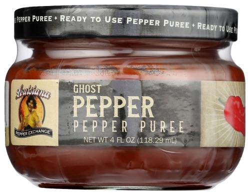 Louisiana Pepper Exchange Puree Ghost Pepper - 4 Oz (12 Units)