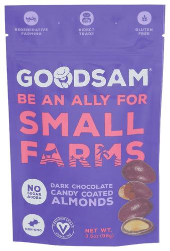 Goodsam Almds Dk Chocolate Cndy Ctd Sf - 3.5 Oz (12 Units)