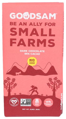 Goodsam Bar Dk Chocolate Plain Sf - 2.8 Oz (12 Units)