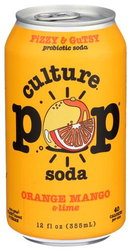 Culture Pop Soda Probiotic Orange Mango - 12 Fo (12 Units)