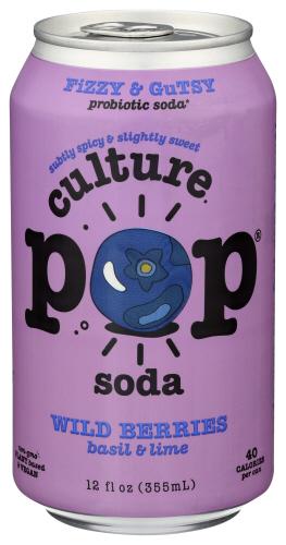 Culture Pop Soda Probiotic Wild Berry - 12 Fo (12 Units)