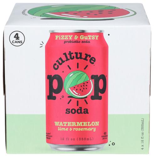 Culture Pop Soda Prbtc Wtrmln 4Pk - 48 Fo (6 Units)