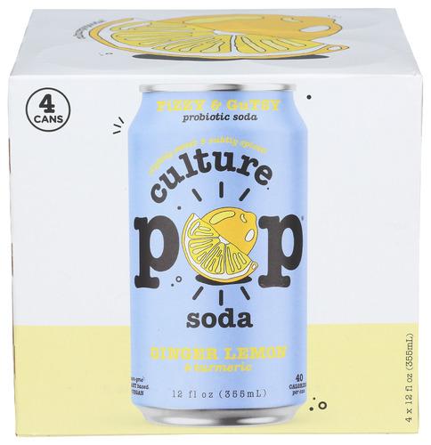 Culture Pop Soda Prbtc Gngr Lmn 4Pk - 48 Fo (6 Units)