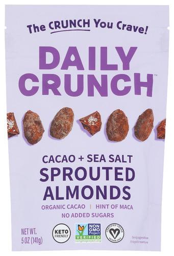 Daily Crunch Almonds Sprouted Cacao Sea Salt - 5 Oz (6 Units)