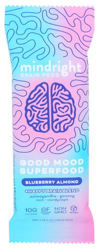 Mindright Bar Infsd Blbrry Almond - 1.76 Oz (12 Units)