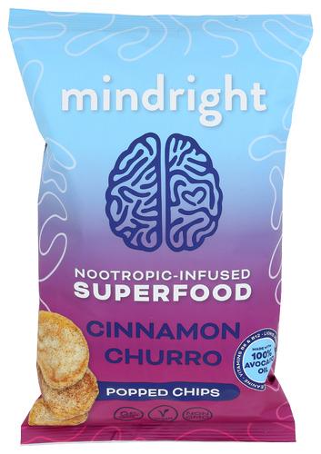 Mindright Chips Popped Cinna Churro - 4 Oz (12 Units)