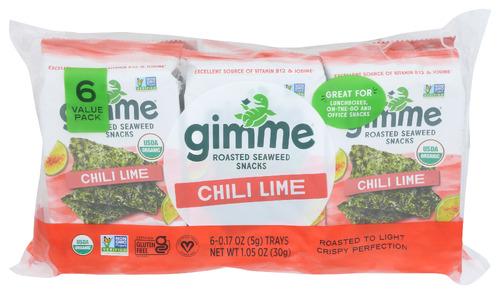 Gimme Seaweed Snk Chii Lme 6Pc - 1.02 Oz (8 Units)