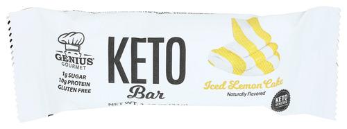 Genius Gourmet Keto Bars Bar Iced Lemon Cake 10Pc - 1.06 Oz (10 Units)