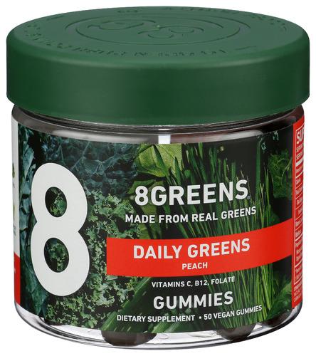 8Greens Greens Daily Peach Gummy - 50 Pc (1 Units)