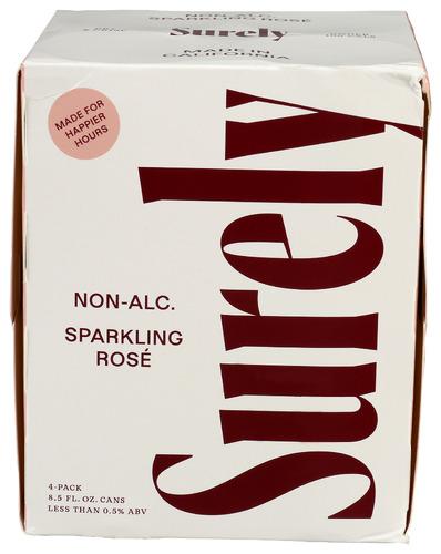 Surely Na Wine Sprk Rose 4Pk - 34 Fo (6 Units)