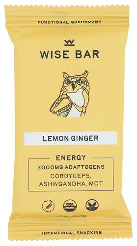 Wise Bar Bar Lemon Ginger - 1.9 Oz (12 Units)