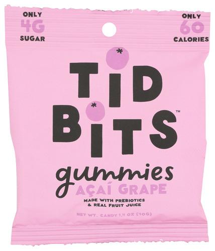 Tidbits Candy Candy Acai Grape - 1.4 Oz (24 Units)