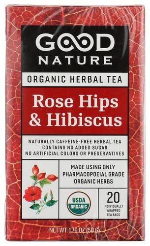 Good Nature Tea Hibiscus Rosehips - 1.76 Oz (6 Units)