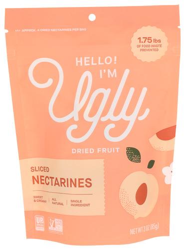 Hello Im Ugly Nectarines Dried Nd Slcd - 3 Oz (12 Units)