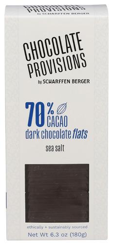 Scharffen Berger Chocolate Flats Sea Salt 70 - 6.3 Oz (8 Units)