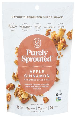 Purely Sprouted Mix Snack Appl Cinnamon - 4 Oz (6 Units)
