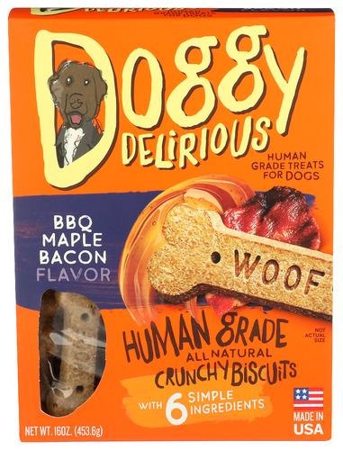 Doggy Delirious Bone Dog Bbq Maple Bacon - 16 Oz (6 Units)