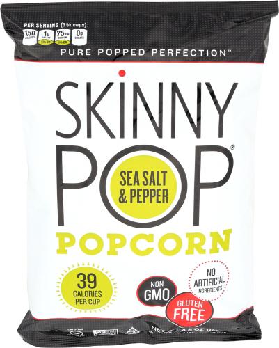 Skinny Pop Popcorn Blk Pppr S Salt - 4.4 Oz (12 Units)