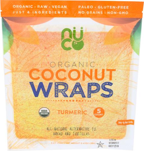 Nuco Wrap Coconut Turmeric Organic - 2.47 Oz (12 Units)