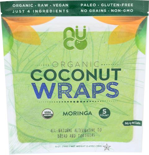 Nuco Wrap Coconut Moringa Organic - 2.47 Oz (12 Units)