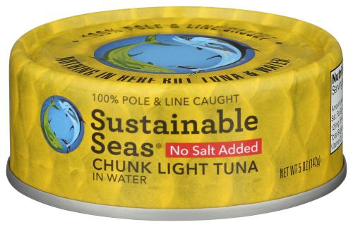 Sustainable Seas Tuna Lt Chnk Watr No Salt - 5 Oz (12 Units)