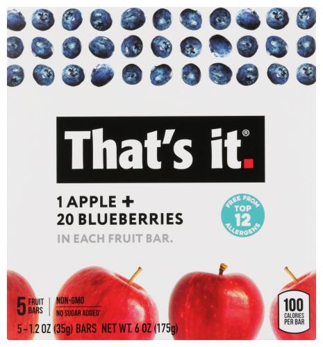 Thats It Bar Apple Blueberry 5Ct - 6 Oz (6 Units)