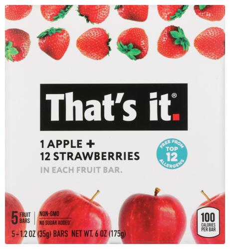 Thats It Bar Apple Strawberry 5Ct - 6 Oz (6 Units)