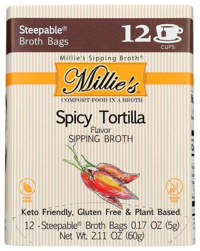 Millies Sipping Broth Broth Bgs Spicy Tortilla - 12 Ct (6 Units)
