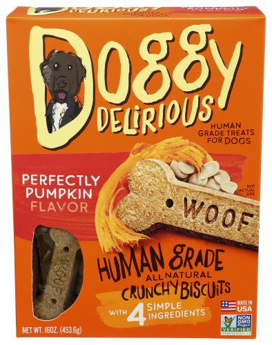 Doggy Delirious Dog Bone Pumpkin - 16 Oz (6 Units)