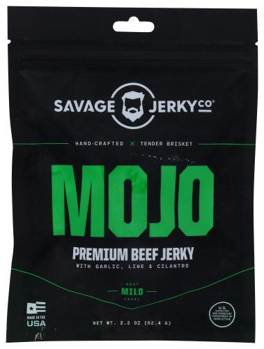 Savage Jerky Co Jerky Mojo Lme And Garlic - 2.2 Oz (8 Units)