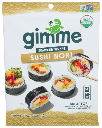 Gimme Seaweed Nori Wrap Organic - 0.81 Oz (12 Units)