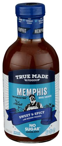 True Made Foods Sauce Bbq Memphis No Sgr - 18 Oz (6 Units)