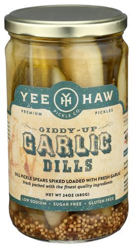 Yee Haw Pickle Company Pickle Gddy Up Garlic Dill - 24 Oz (6 Units)