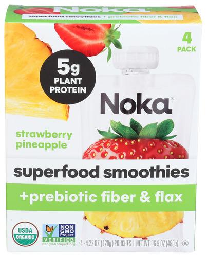 Noka Smoothie Strwb Pnppl 4Pc - 16.9 Oz (6 Units)