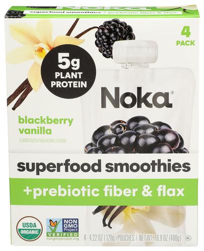 Noka Smoothie Blkbrry Van 4Pc - 16.9 Oz (6 Units)