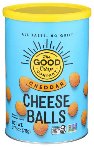 The Good Crisp Company Cheese Balls Cheddar - 2.75 Oz (9 Units)