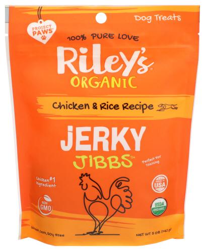 Rileys Organics Jibbs Jerky Chicken Rice Organic - 5 Oz (8 Units)
