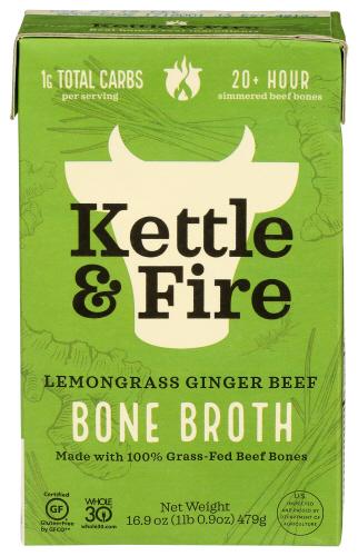 Kettle And Fire Bone Broth Limon Grass Gngr - 16.9 Fo (6 Units)