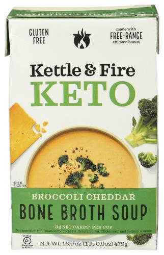 Kettle And Fire Soup Cheddar Broccli Organic - 16.9 Oz (6 Units)