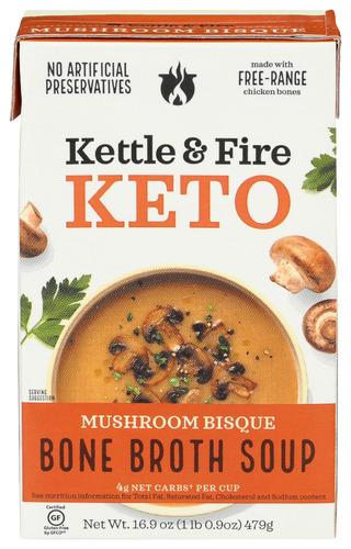 Kettle And Fire Soup Bisque Mushroom Organic - 16.9 Oz (6 Units)