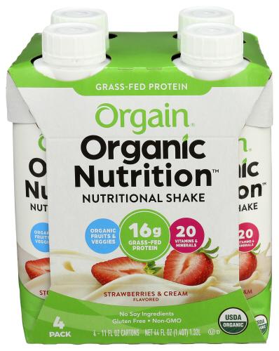Orgain Protein Rtd Organic Strwby 4Pk - 44 Fo (3 Units)