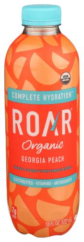 Roar Beverages Bev Georgia Peach Organic - 18 Fo (12 Units)