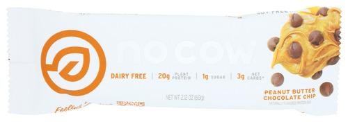 No Cow Bar Bar Peanut Butter Chocolate Chip - 2.12 Oz (12 Units)