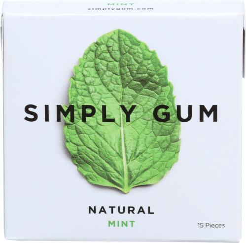 Simplygum Gum Peppermint Natural - 15 Pc (12 Units)