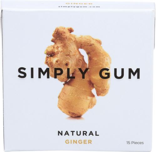 Simplygum Gum Ginger Natural - 15 Pc (12 Units)