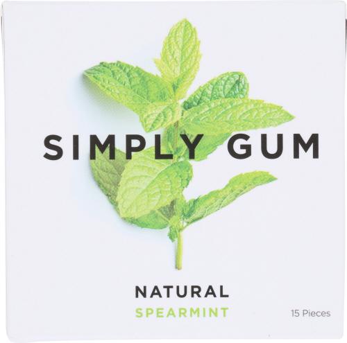 Simplygum Gum Natural Spearmint - 15 Pc (12 Units)