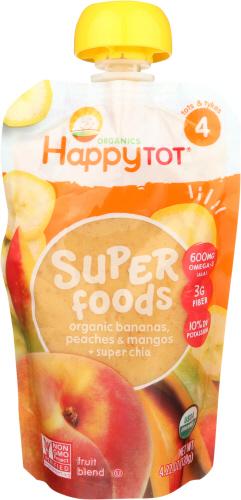 Happy Tot Sprfds Bnna Mango&Peach Organic - 4.22 Oz (16 Units)